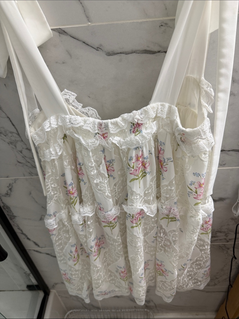For Love & Lemons White Floral Mini Dress - Picture 8 of 8
